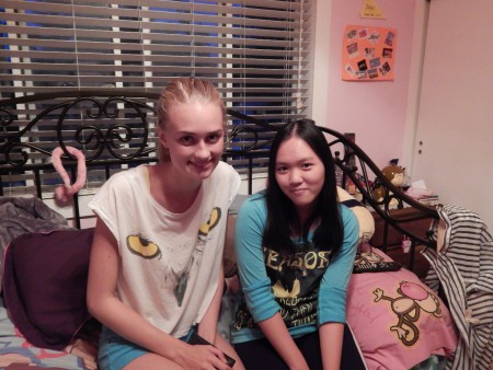 two exchange students